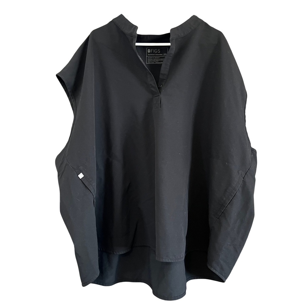 Figs Black Women's Scrub Tunic Top